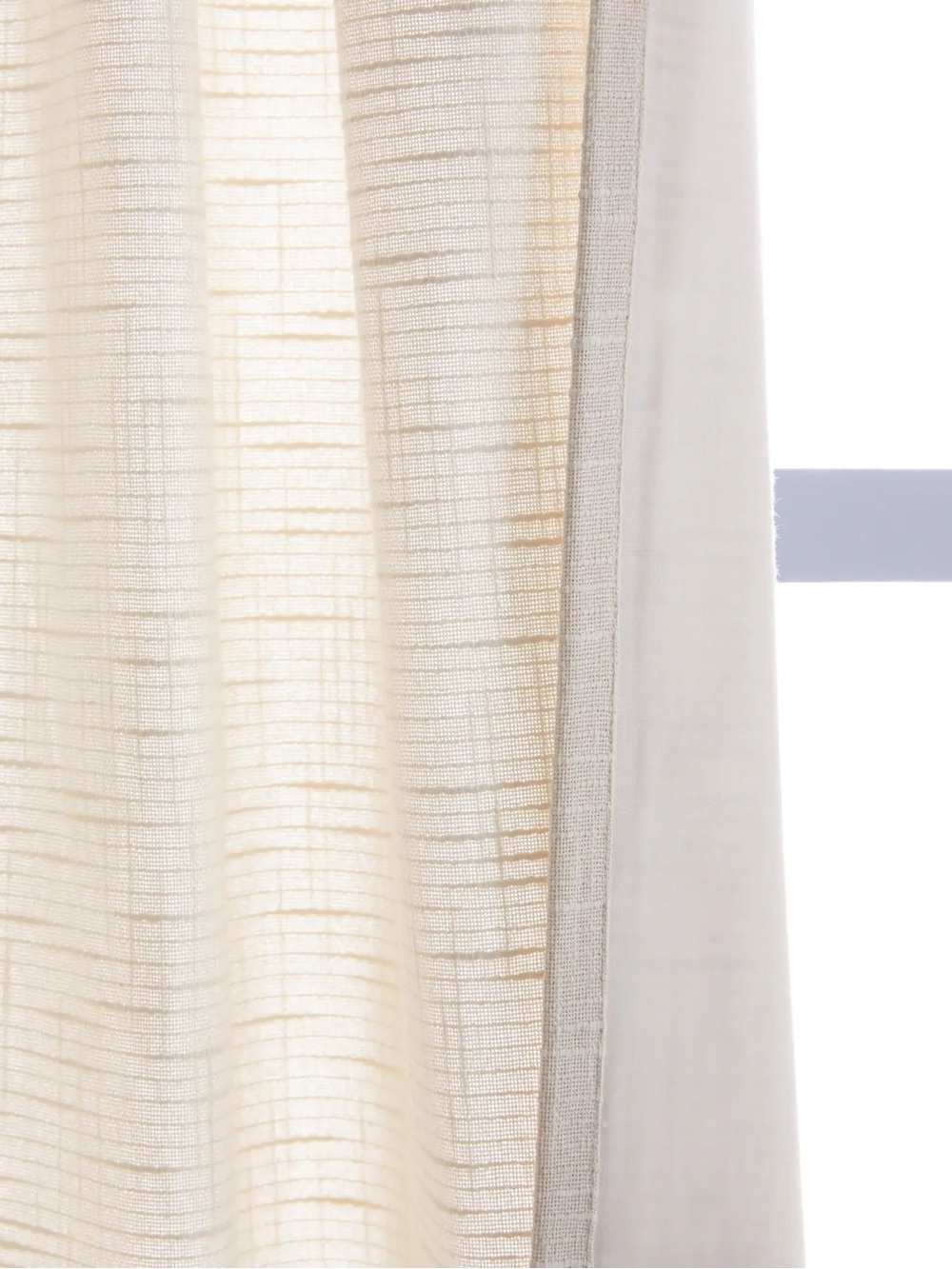NWT QUINCE Set Of 2 48x84 Cotton Slub Curtains Natural 0858 - Picture 4 of 11
